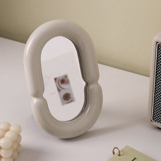 Oval Chubby Frame Mirror   Wall-mounted Tabletop