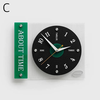 Record-style art design clockin  wall clock