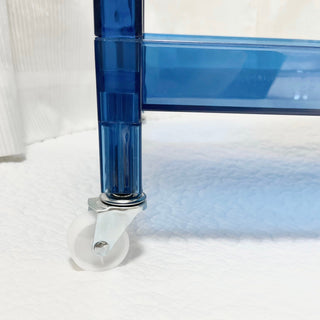 Clear Color Two-Tier Storage Rack Wagon  Side Table