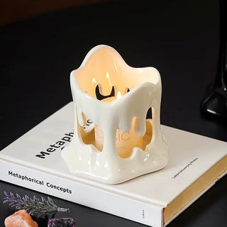 Melting Ceramic Brush Stand  Candle Holder Storage