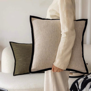 Piping Linen-like Cushion Cover  45 x 45 cm