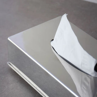 Stainless steel simple tissue case silver tissue box