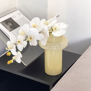 Milk Yellow Glass Flower Vase
