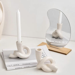 Knot Design Ceramic Candle Holder