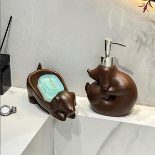 Dachshund motif ceramic dispenserin  dog