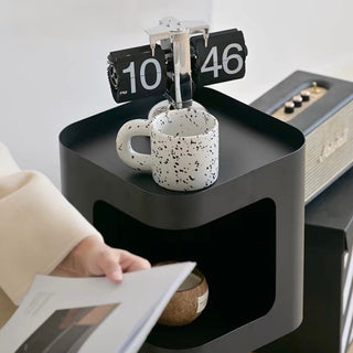 Iron Compact Open Storage Side Table