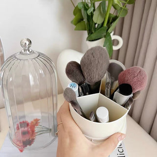 Covered Makeup Brush Stand Pen Holder Storage
