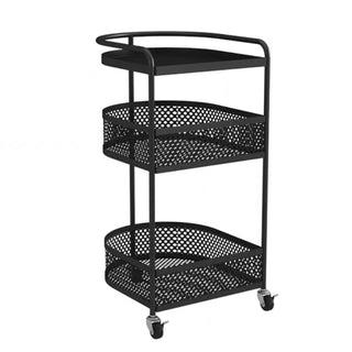 Caster-equipped Arch Three-Tier Storage Wagon  Side Table