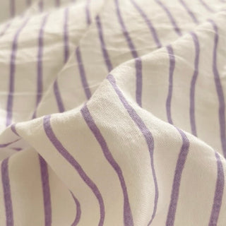 Purple Pinstripe Duvet Cover Set   Bed Cover  All Seasons