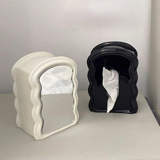 Ceramic Mirror Wave Stand Tissue Case