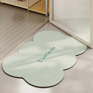 Simple Lettering Color Wave Bath Mat 50x80cm  Quick Drying