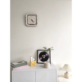 Square Wave Clear Clock  Wall Clock