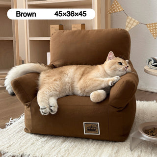 Fluffy Small Plain Pet Sofa for Dogs and Cats Pet Bed Pet Supplies Pet Cushion Washable
