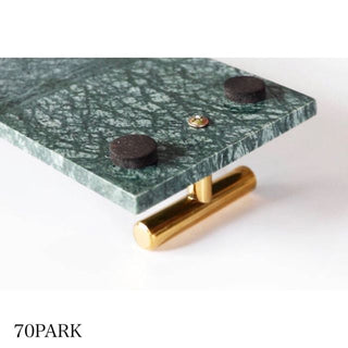 Marble Gold Handle Slim Accessory Tray