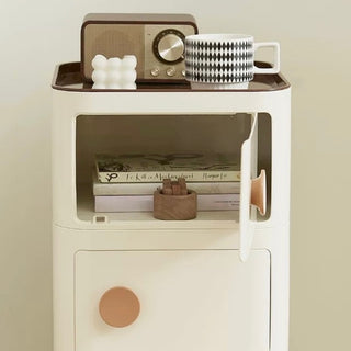 Castered Square Three-Tier Storage Rack Side Table