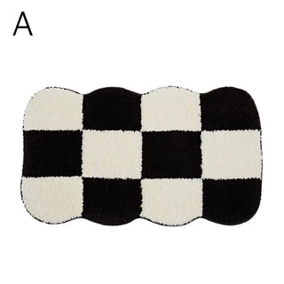 Checker Rug Mat  Absorbent Bath Mat 50 x 80