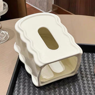 Ceramic Mirror Wave Stand Tissue Case