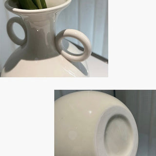 Ring Handle Ceramic Flower Vase
