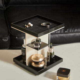 360 Degree Rotating Acrylic Square Cosmetic Storage Rack Makeup and Perfume Storage Tray