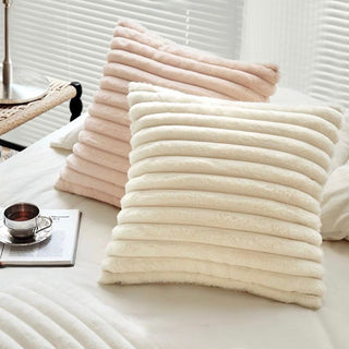 FauxFur Stripe Cushion Cover  45x45cm
