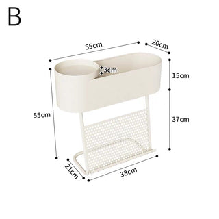 Slim Iron Side Table Storage Magazine Rack