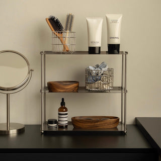 Set of 2  Stainless Steel Wire Round Baskets