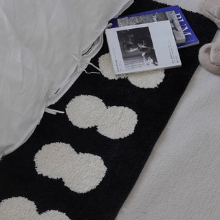 Monochrome Dot Motif Long Rug Mat Absorbent 50 x 160 cm Kitchen Mat