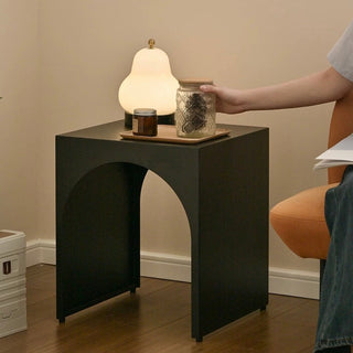 Arch Open Iron Side Table  Storage