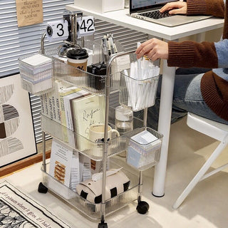 Acrylic Rack Wagon with Basket  2 Types
