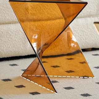 Acrylic Triangle Stool Side Table