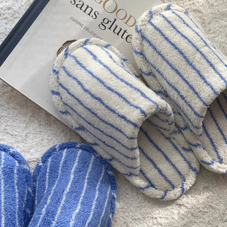 Color Stripe Pile Room Shoes  Indoor Slippers