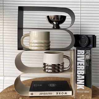 Arched Iron Two-Tier Display Rack  Storage