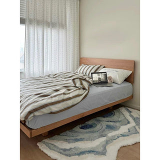 White Brown Stripe Duvet Cover Set