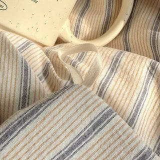 Mixed Color Stripe Cotton Duvet Cover Set  All Season