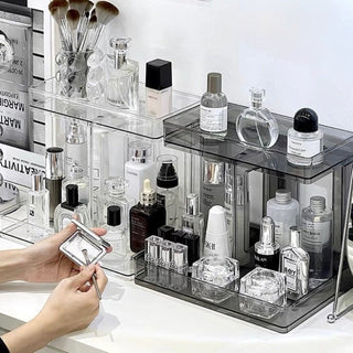 Rectangular Simple Tabletop Two-Tier Cosmetic Storage Rack