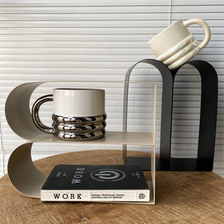 Arched Iron Two-Tier Display Rack  Storage