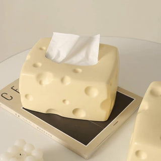 Cheese motif ceramic tissue case