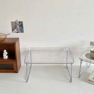 Clear Acrylic Rack Mini Table Piece Set Storage