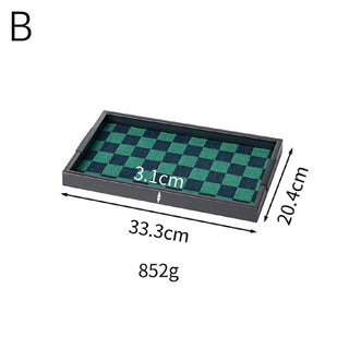 Black Iron Checkerboard Tray   in  and 2 Sizes  Storage