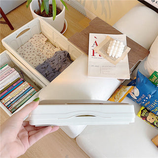 Wood Folding Container with Lid  3 Sizes