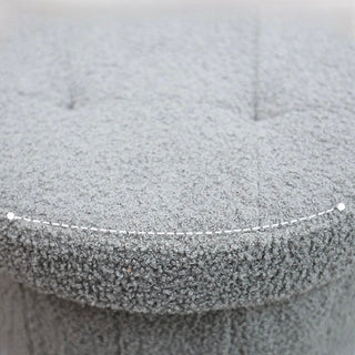 Foldable Boucle Round Storage Stool   in   Ottoman Stool Storage Storage Box
