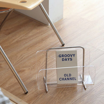 Clear Acrylic Magazine Rack Storage Book Stand