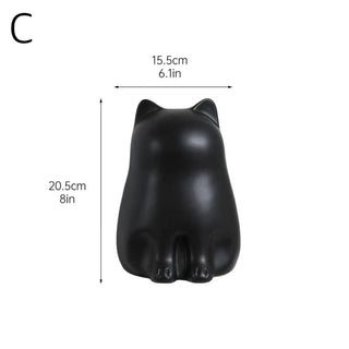 Sitting Cat Ceramic Tissue Case  Cat Tissue Box