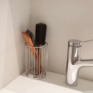 Stainless steel silver brush stand pen holder cutlery