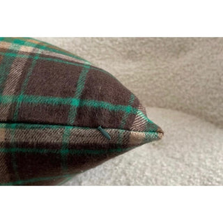 Green tartan check pattern cushion cover 45x45