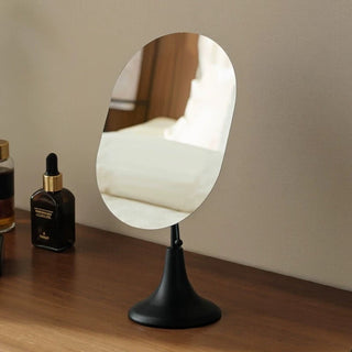 Adjustable Angle Oval Tabletop Stand Mirror