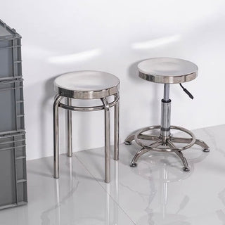 Stainless Steel Round Stool Side Table