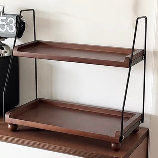 Wood Wire Retro Two-Tier Storage Rack Spice Rack