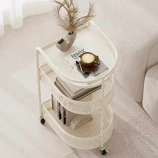 Caster-equipped Arch Three-Tier Storage Wagon  Side Table