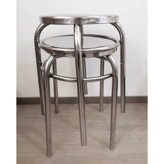 Stainless Steel Round Stool Side Table